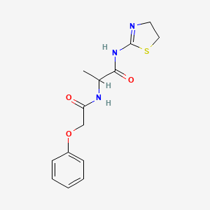 N-(4,5-dihydro-1,3-thiazol-2-yl)-2-[(2-phenoxyacetyl)amino]propanamide