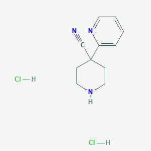 4-(Pyridin-2-YL)piperidine-4-carbonitrile 2hcl