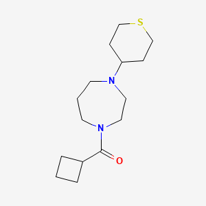 molecular formula C15H26N2OS B2592350 Cyclobutyl-[4-(thian-4-yl)-1,4-diazepan-1-yl]methanone CAS No. 2379987-14-9