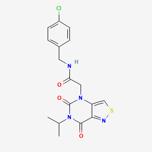 N-(4-chlorobenzyl)-2-(6-isopropyl-5,7-dioxo-6,7-dihydroisothiazolo[4,3-d]pyrimidin-4(5H)-yl)acetamide