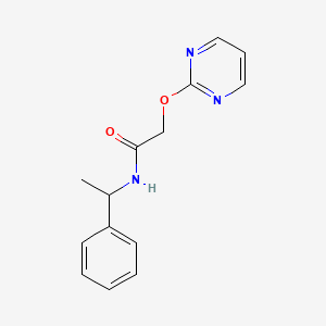 N-(1-phenylethyl)-2-(pyrimidin-2-yloxy)acetamide