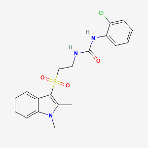 1-(2-chlorophenyl)-3-(2-((1,2-dimethyl-1H-indol-3-yl)sulfonyl)ethyl)urea