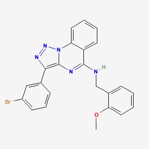 molecular formula C23H18BrN5O B2592361 3-(3-bromophenyl)-N-[(2-methoxyphenyl)methyl]triazolo[1,5-a]quinazolin-5-amine CAS No. 866870-60-2