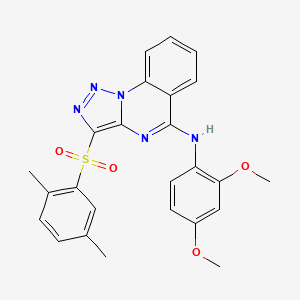N-(2,4-dimethoxyphenyl)-3-[(2,5-dimethylphenyl)sulfonyl][1,2,3]triazolo[1,5-a]quinazolin-5-amine