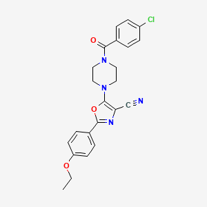 5-(4-(4-Chlorobenzoyl)piperazin-1-yl)-2-(4-ethoxyphenyl)oxazole-4-carbonitrile