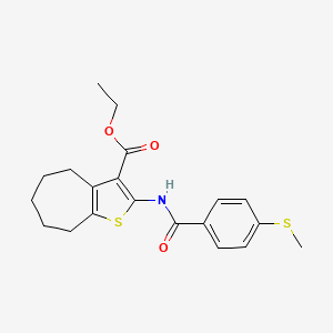 ethyl 2-(4-(methylthio)benzamido)-5,6,7,8-tetrahydro-4H-cyclohepta[b]thiophene-3-carboxylate
