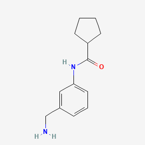 molecular formula C13H18N2O B2592420 N-[3-(aminomethyl)phenyl]cyclopentanecarboxamide CAS No. 926263-60-7