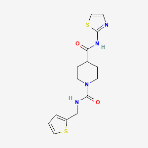 N4-(thiazol-2-yl)-N1-(thiophen-2-ylmethyl)piperidine-1,4-dicarboxamide