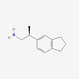 molecular formula C12H17N B2592431 (2S)-2-(2,3-Dihydro-1H-inden-5-yl)propan-1-amine CAS No. 2248200-90-8
