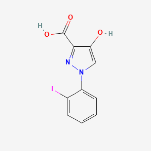 molecular formula C10H7IN2O3 B2592437 4-羟基-1-(2-碘苯基)-1H-吡唑-3-羧酸 CAS No. 1152511-94-8