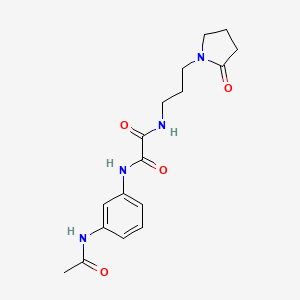 molecular formula C17H22N4O4 B2592440 N'-(3-acetamidophenyl)-N-[3-(2-oxopyrrolidin-1-yl)propyl]ethanediamide CAS No. 899748-55-1
