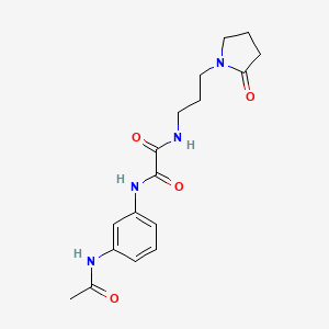 molecular formula C17H22N4O4 B2592440 N'-(3-acetamidophenyl)-N-[3-(2-oxopyrrolidin-1-yl)propyl]oxamide CAS No. 899748-55-1