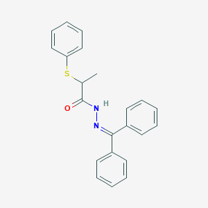 molecular formula C22H20N2OS B2592486 N'-(diphenylmethylene)-2-(phenylsulfanyl)propanohydrazide CAS No. 478247-04-0
