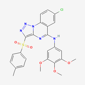 7-chloro-3-[(4-methylphenyl)sulfonyl]-N-(3,4,5-trimethoxyphenyl)[1,2,3]triazolo[1,5-a]quinazolin-5-amine