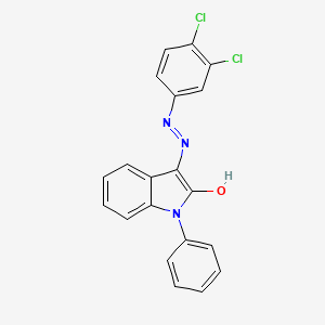 1-phenyl-1H-indole-2,3-dione 3-[N-(3,4-dichlorophenyl)hydrazone]