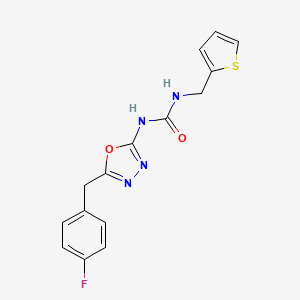 1-(5-(4-Fluorobenzyl)-1,3,4-oxadiazol-2-yl)-3-(thiophen-2-ylmethyl)urea