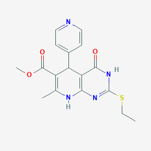 Methyl 2-(ethylthio)-7-methyl-4-oxo-5-(pyridin-4-yl)-3,4,5,8-tetrahydropyrido[2,3-d]pyrimidine-6-carboxylate