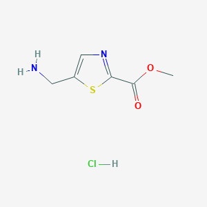 molecular formula C6H9ClN2O2S B2592517 Methyl 5-(aminomethyl)-1,3-thiazole-2-carboxylate hydrochloride CAS No. 2460750-29-0