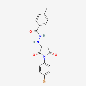 N'-[1-(4-bromophenyl)-2,5-dioxopyrrolidin-3-yl]-4-methylbenzohydrazide