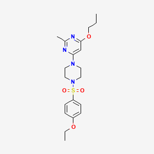 4-(4-((4-Ethoxyphenyl)sulfonyl)piperazin-1-yl)-2-methyl-6-propoxypyrimidine
