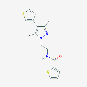 N-(2-(3,5-dimethyl-4-(thiophen-3-yl)-1H-pyrazol-1-yl)ethyl)thiophene-2-carboxamide