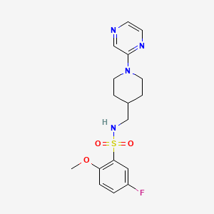 5-fluoro-2-methoxy-N-((1-(pyrazin-2-yl)piperidin-4-yl)methyl)benzenesulfonamide