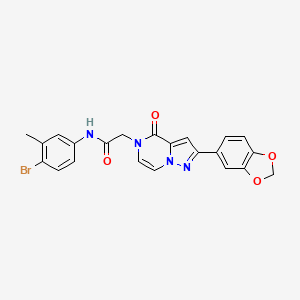 2-[2-(1,3-benzodioxol-5-yl)-4-oxopyrazolo[1,5-a]pyrazin-5(4H)-yl]-N-(4-bromo-3-methylphenyl)acetamide