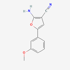 2-Amino-5-(3-methoxyphenyl)furan-3-carbonitrile