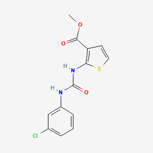 molecular formula C13H11ClN2O3S B2592543 Methyl 2-[(3-chlorophenyl)carbamoylamino]thiophene-3-carboxylate CAS No. 338777-31-4