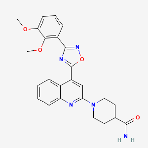 1-(4-(3-(2,3-Dimethoxyphenyl)-1,2,4-oxadiazol-5-yl)quinolin-2-yl)piperidine-4-carboxamide