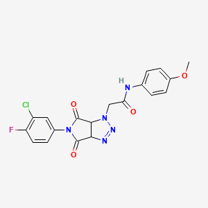 2-[5-(3-chloro-4-fluorophenyl)-4,6-dioxo-4,5,6,6a-tetrahydropyrrolo[3,4-d][1,2,3]triazol-1(3aH)-yl]-N-(4-methoxyphenyl)acetamide