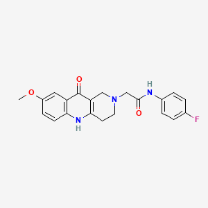 N-(4-fluorophenyl)-2-(8-methoxy-10-oxo-3,4-dihydrobenzo[b][1,6]naphthyridin-2(1H,5H,10H)-yl)acetamide