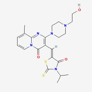 (Z)-5-((2-(4-(2-hydroxyethyl)piperazin-1-yl)-9-methyl-4-oxo-4H-pyrido[1,2-a]pyrimidin-3-yl)methylene)-3-isopropyl-2-thioxothiazolidin-4-one