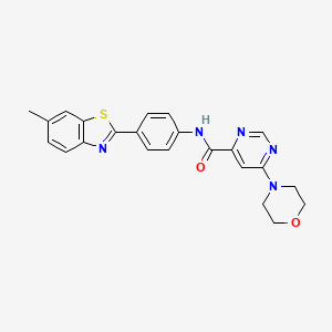 N-(4-(6-methylbenzo[d]thiazol-2-yl)phenyl)-6-morpholinopyrimidine-4-carboxamide