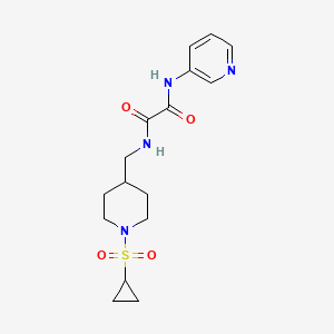 molecular formula C16H22N4O4S B2592564 N-{[1-(cyclopropanesulfonyl)piperidin-4-yl]methyl}-N'-(pyridin-3-yl)ethanediamide CAS No. 1235082-02-6
