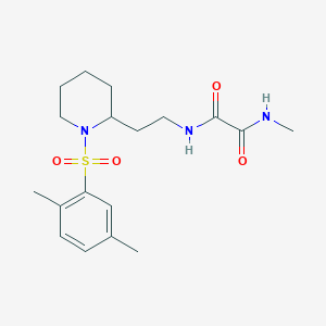 N1-(2-(1-((2,5-dimethylphenyl)sulfonyl)piperidin-2-yl)ethyl)-N2-methyloxalamide
