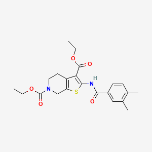 diethyl 2-(3,4-dimethylbenzamido)-4,5-dihydrothieno[2,3-c]pyridine-3,6(7H)-dicarboxylate