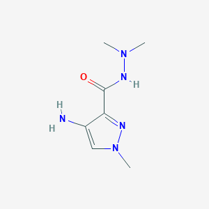 molecular formula C7H13N5O B2592580 4-Amino-N',N',1-trimethylpyrazole-3-carbohydrazide CAS No. 1552617-61-4