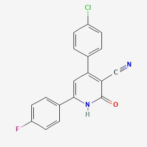 4-(4-Chlorophenyl)-6-(4-fluorophenyl)-2-oxo-1,2-dihydro-3-pyridinecarbonitrile