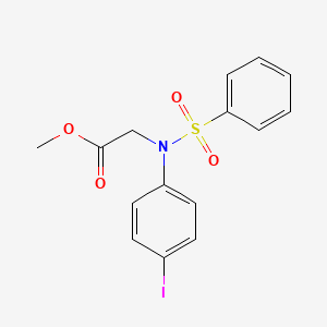 molecular formula C15H14INO4S B2592583 methyl N-(4-iodophenyl)-N-(phenylsulfonyl)glycinate CAS No. 678156-66-6