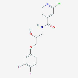 molecular formula C15H13ClF2N2O3 B2592586 2-chloro-N-[3-(3,4-difluorophenoxy)-2-hydroxypropyl]pyridine-4-carboxamide CAS No. 1356757-92-0