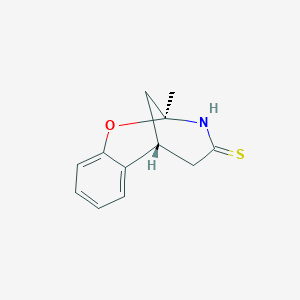 molecular formula C12H13NOS B2592594 (1R,9S)-9-Methyl-8-oxa-10-azatricyclo[7.3.1.0,2,7]trideca-2,4,6-triene-11-thione CAS No. 1807882-40-1