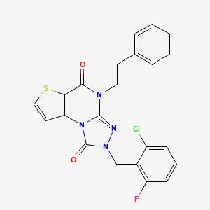 2-(2-chloro-6-fluorobenzyl)-4-phenethylthieno[2,3-e][1,2,4]triazolo[4,3-a]pyrimidine-1,5(2H,4H)-dione