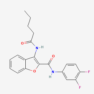 molecular formula C20H18F2N2O3 B2592615 N-(3,4-difluorophenyl)-3-pentanamidobenzofuran-2-carboxamide CAS No. 888443-17-2