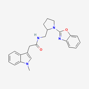 N-((1-(benzo[d]oxazol-2-yl)pyrrolidin-2-yl)methyl)-2-(1-methyl-1H-indol-3-yl)acetamide