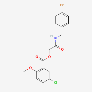 molecular formula C17H15BrClNO4 B2592630 {[(4-Bromophenyl)methyl]carbamoyl}methyl 5-chloro-2-methoxybenzoate CAS No. 1794939-62-0