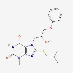 7-(2-hydroxy-3-phenoxypropyl)-8-(isobutylthio)-3-methyl-1H-purine-2,6(3H,7H)-dione
