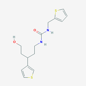 3-[5-Hydroxy-3-(thiophen-3-yl)pentyl]-1-[(thiophen-2-yl)methyl]urea