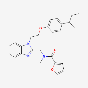 molecular formula C26H29N3O3 B2592639 N-[(1-{2-[4-(butan-2-yl)phenoxy]ethyl}-1H-1,3-benzodiazol-2-yl)methyl]-N-methylfuran-2-carboxamide CAS No. 919977-81-4