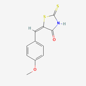 molecular formula C11H9NO2S2 B2592661 (5E)-2-巯基-5-(4-甲氧基苯甲亚基)-1,3-噻唑-4(5H)-酮 CAS No. 81154-16-7